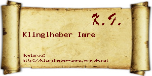 Klinglheber Imre névjegykártya